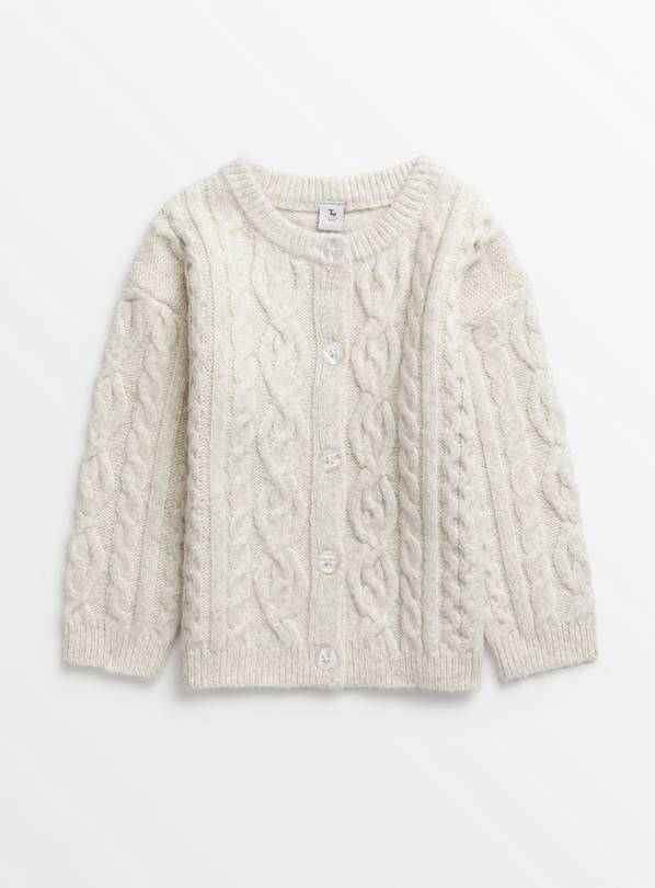 Oatmeal cable 2025 knit cardigan